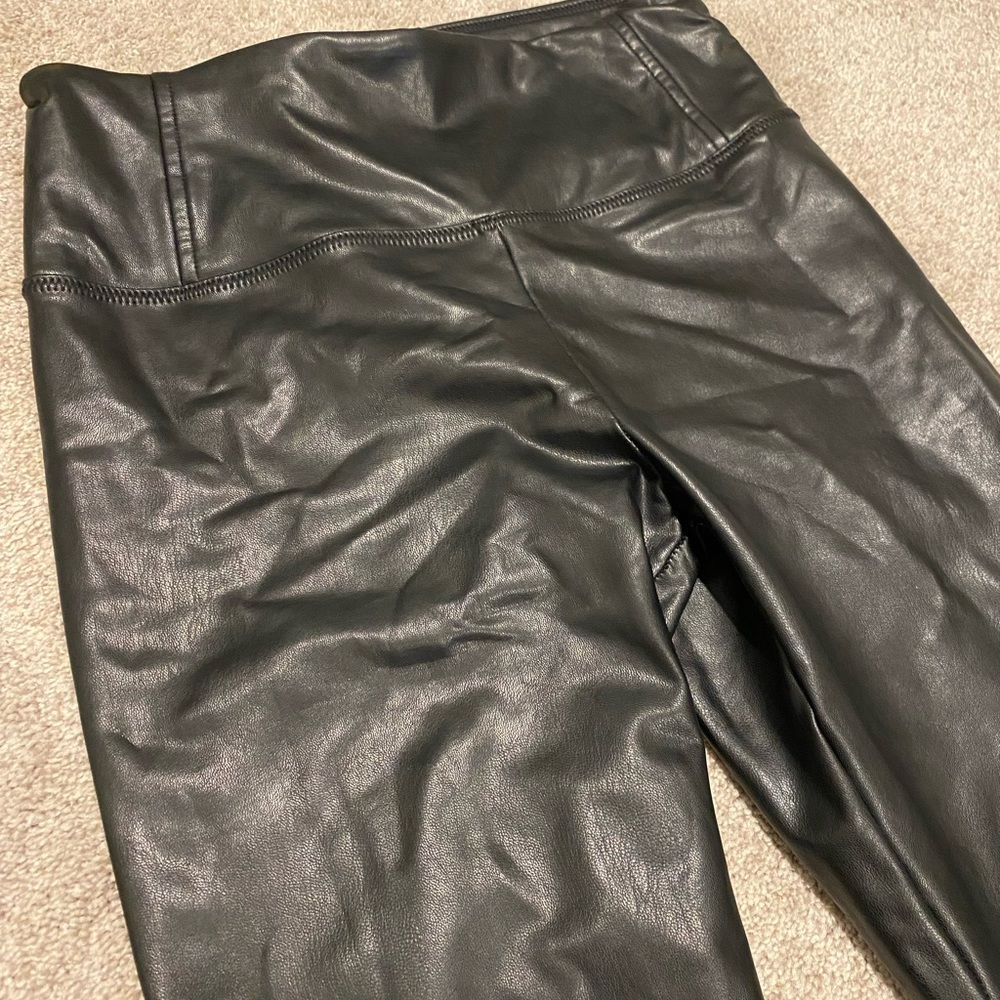 Practically NEW black leather pants!